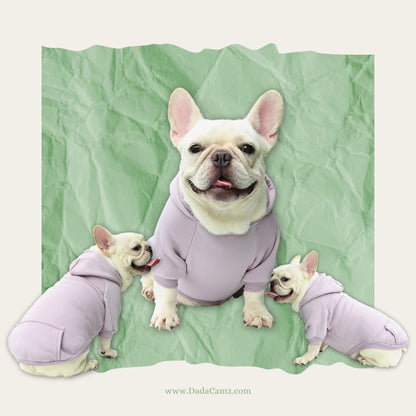 Pet Hoodie for Fall & Winter – Soft Fleece Hooded Sweatshirt with Pocket for Small & Medium Dogs & Cats (Brown, Orange, Pink, Purple, Red, Blue)