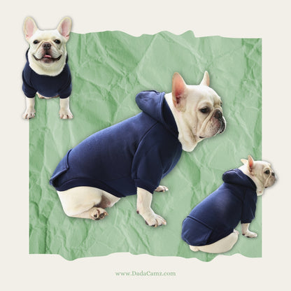 Pet Hoodie for Fall & Winter – Soft Fleece Hooded Sweatshirt with Pocket for Small & Medium Dogs & Cats (Brown, Orange, Pink, Purple, Red, Blue)