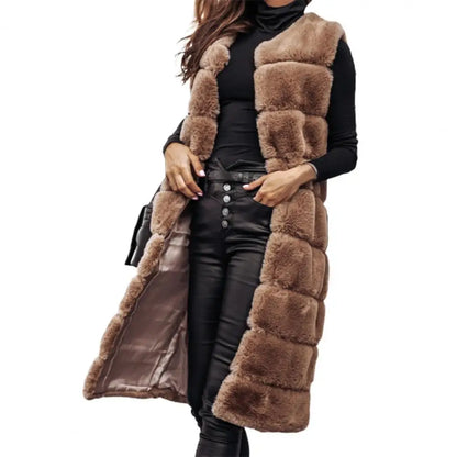 Women Jacket Vest Fur Coat Thick