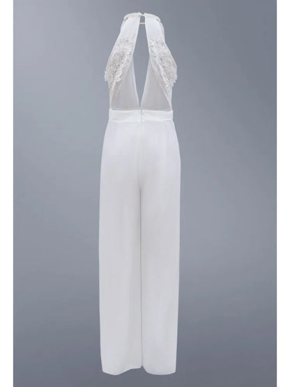 New Women's Sexy Deep V Sleeveless Backless Pants