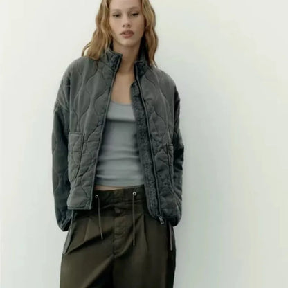 Cotton Jacket Traf 2024 New Arrival Vintage