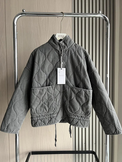 Cotton Jacket Traf 2024 New Arrival Vintage