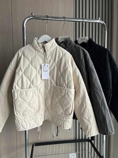Cotton Jacket Traf 2024 New Arrival Vintage